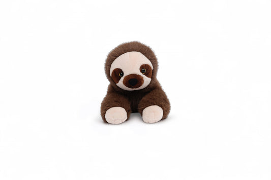 Ollie the Sloth premium plush toy front view with soft brown fur