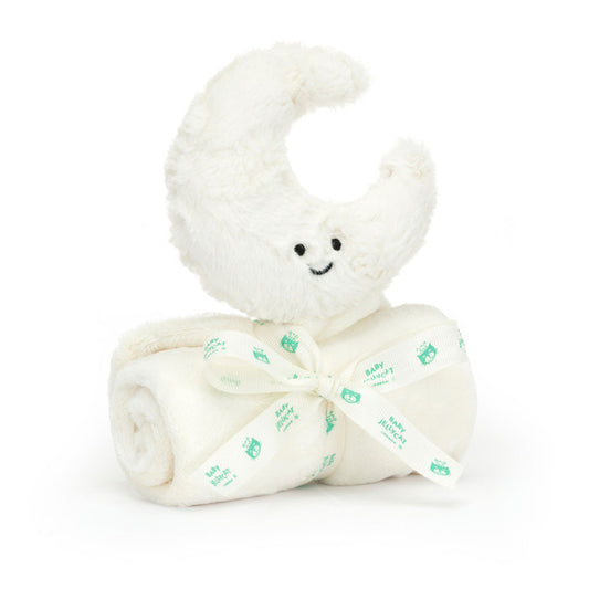 Jellycat Amuseables Moon Soother – luxury plush blankie. Perfect gift for babies. Timeless plush toy and sleep blankie