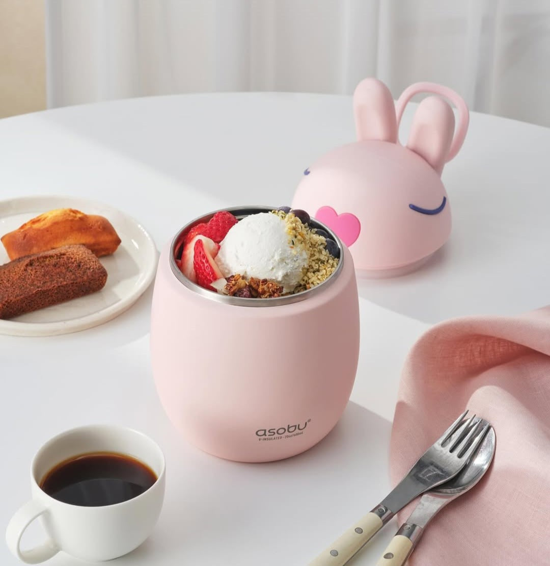 Asobu Bunny Bestie food container pink silicone bunny head lunch South Africa