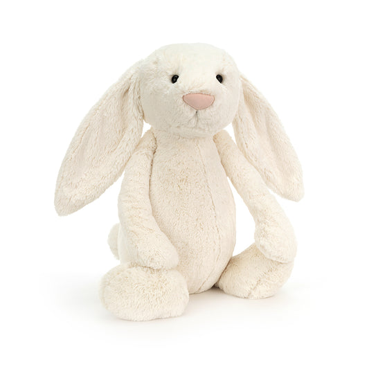 Jellycat Bashful Cream Bunny Really Big soft toy – luxury plush bunny with soft cream fur, long floppy ears, and a cuddly, huggable design. Perfect gift for babies, kids, and collectors. Timeless plush toy for all ages