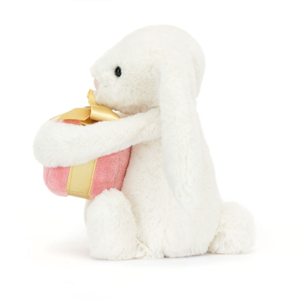 Bashful Bunny with Present Little by Jellycat