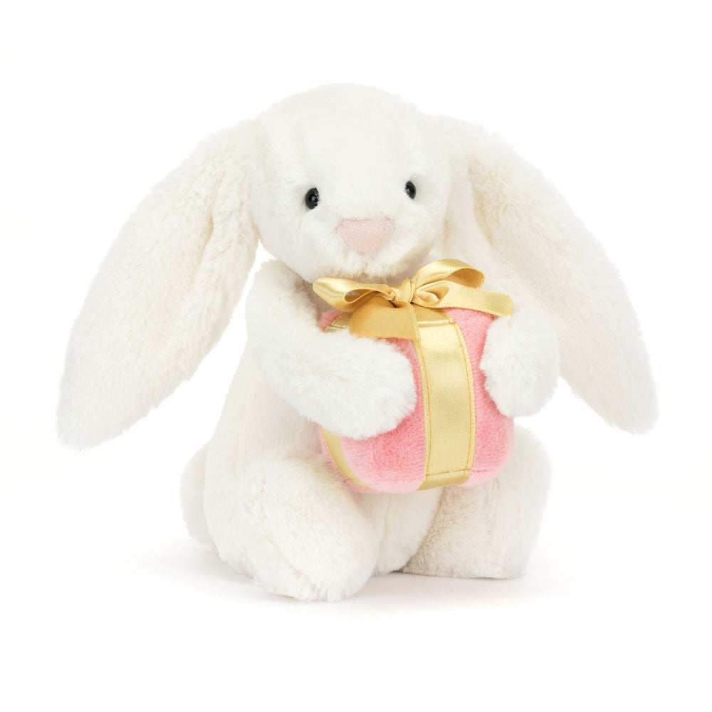 Bashful Bunny with Present Little by Jellycat