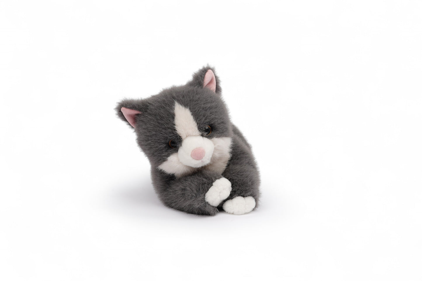 Misty the Grey Cat soft plush toy sitting pose for children