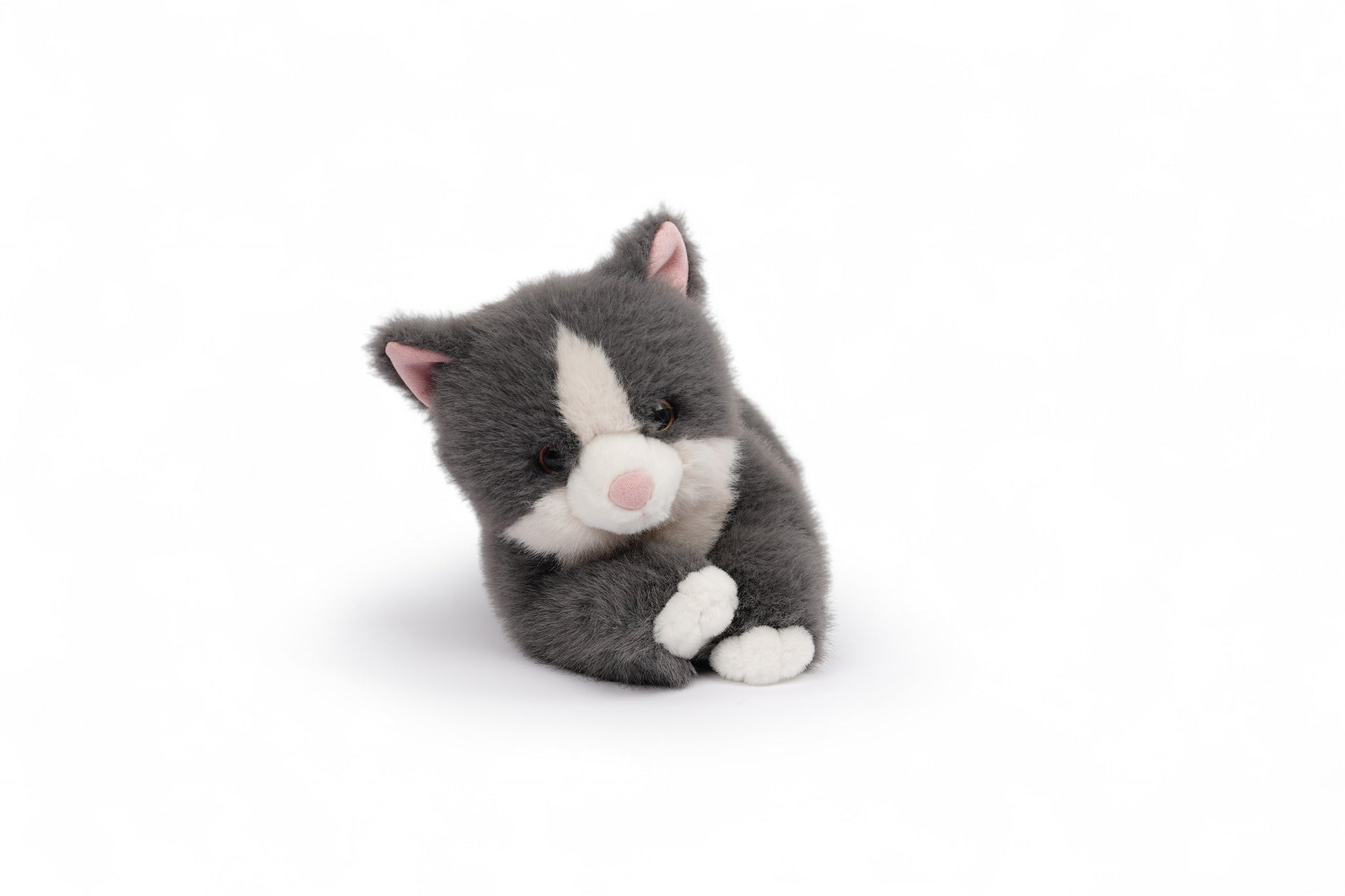 Misty the Grey Cat soft plush toy sitting pose for children