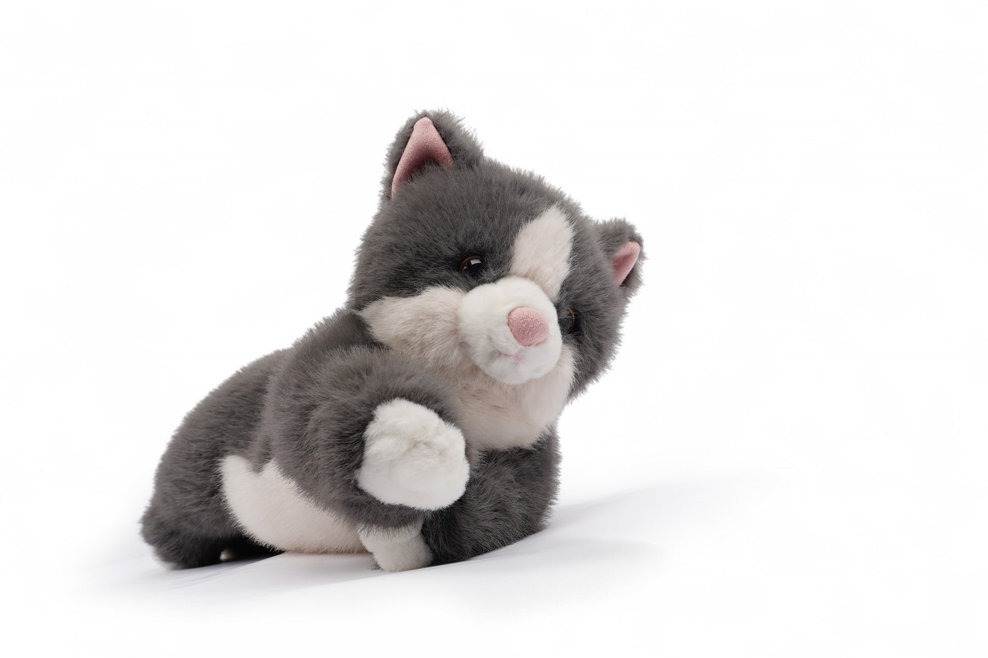 One Love Misty the Grey Cat cuddly plush companion close-up