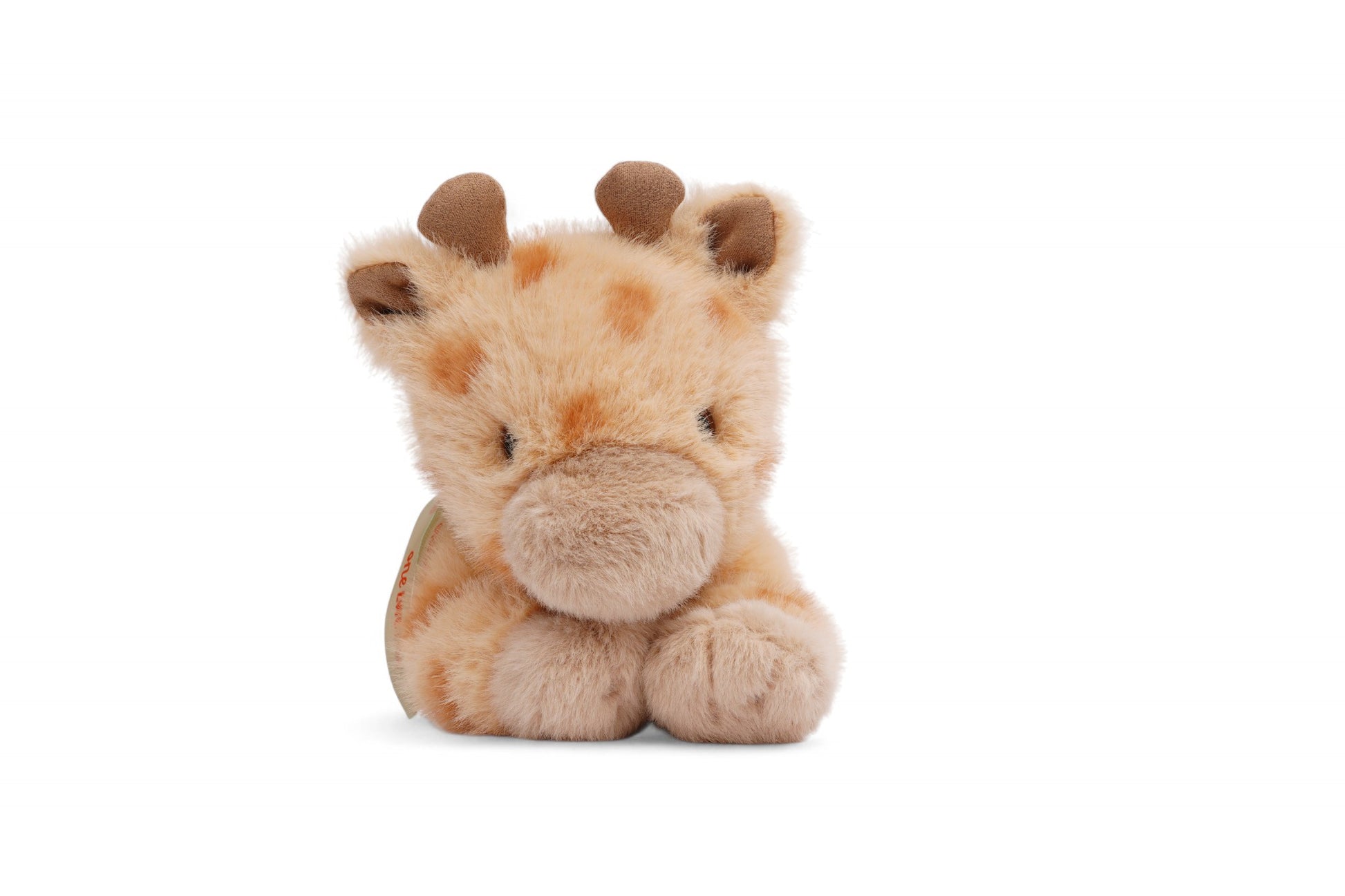 Willow the Giraffe premium plush toy with caramel spots and soft beige fur