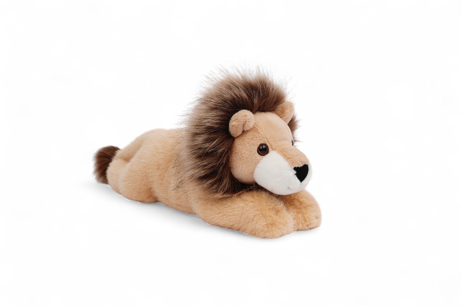 Leonard the Lion premium plush toy with fluffy mane and soft golden fur