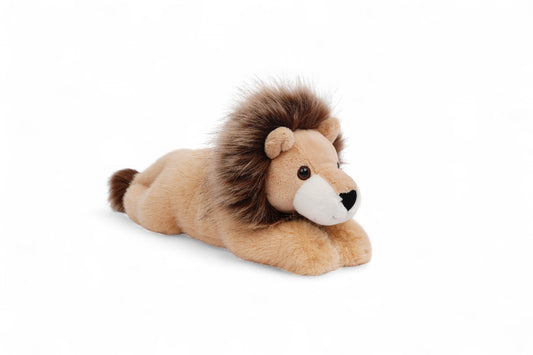 Leonard the Lion premium plush toy with fluffy mane and soft golden fur