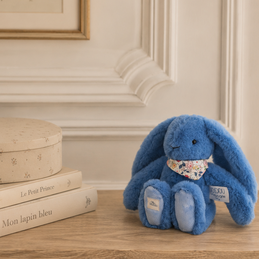 Fleurette Rabbit Blue - Doudou et Compagnie