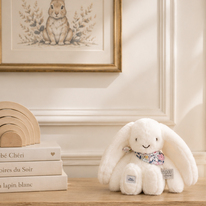 Fleurette Rabbit White - Doudou et Compagnie