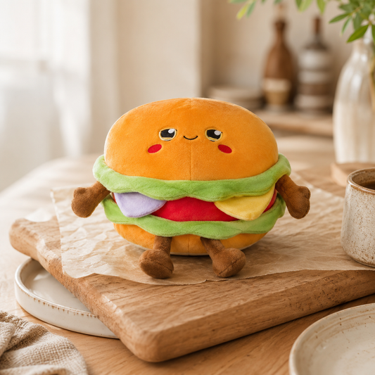 Hamburger Plushie | Besitos Food Friends