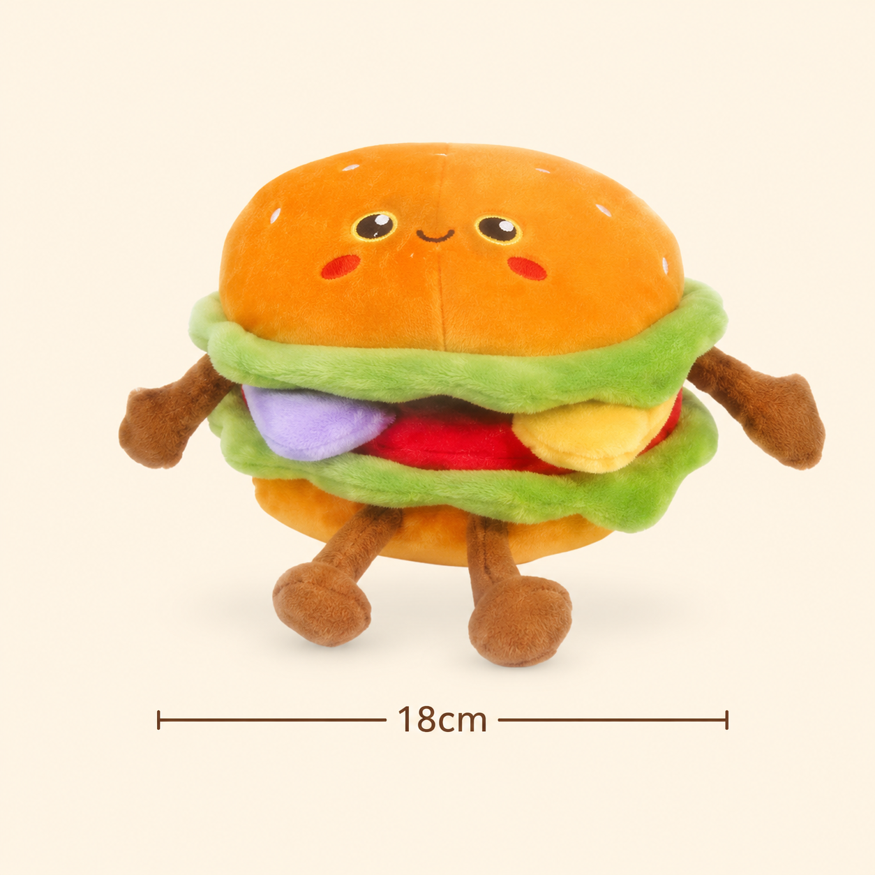Hamburger Plushie | Besitos Food Friends
