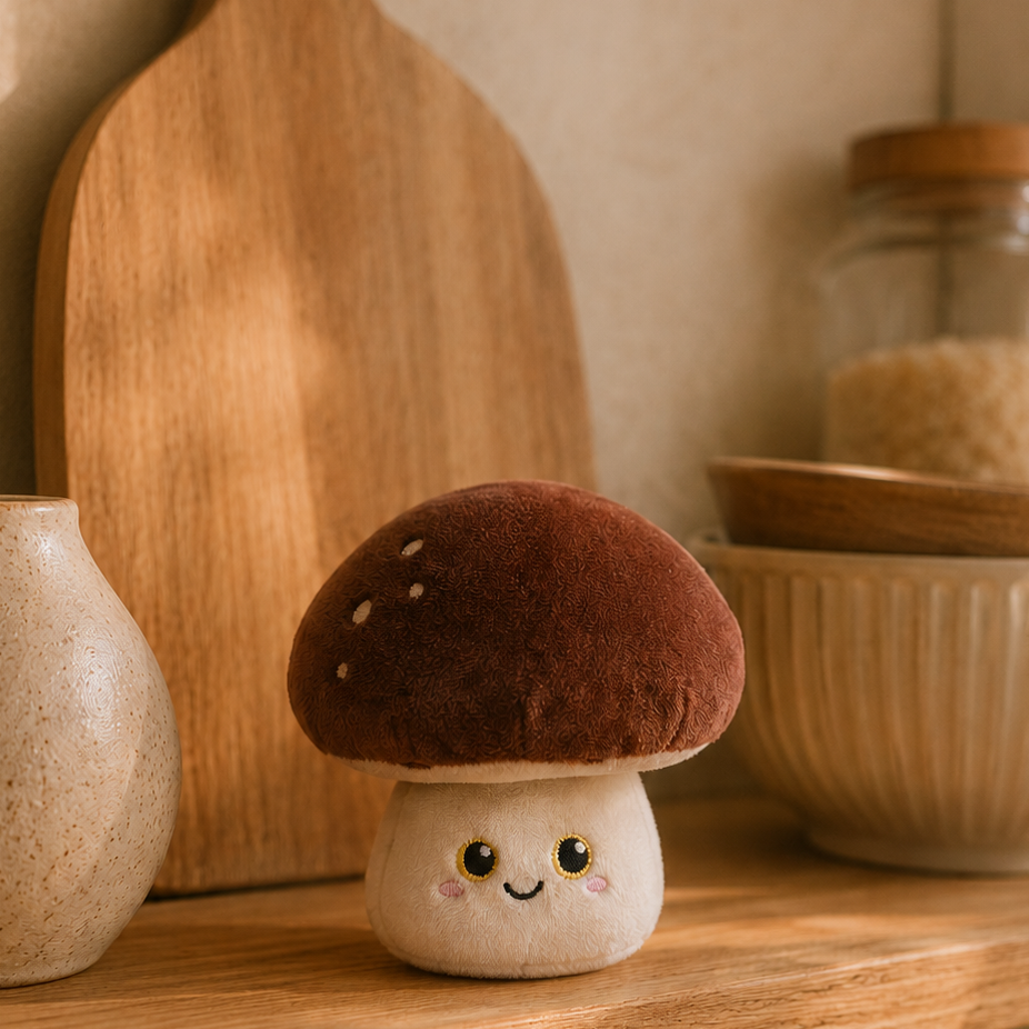 Brown Mushroom Plushie | Besitos Food Friends