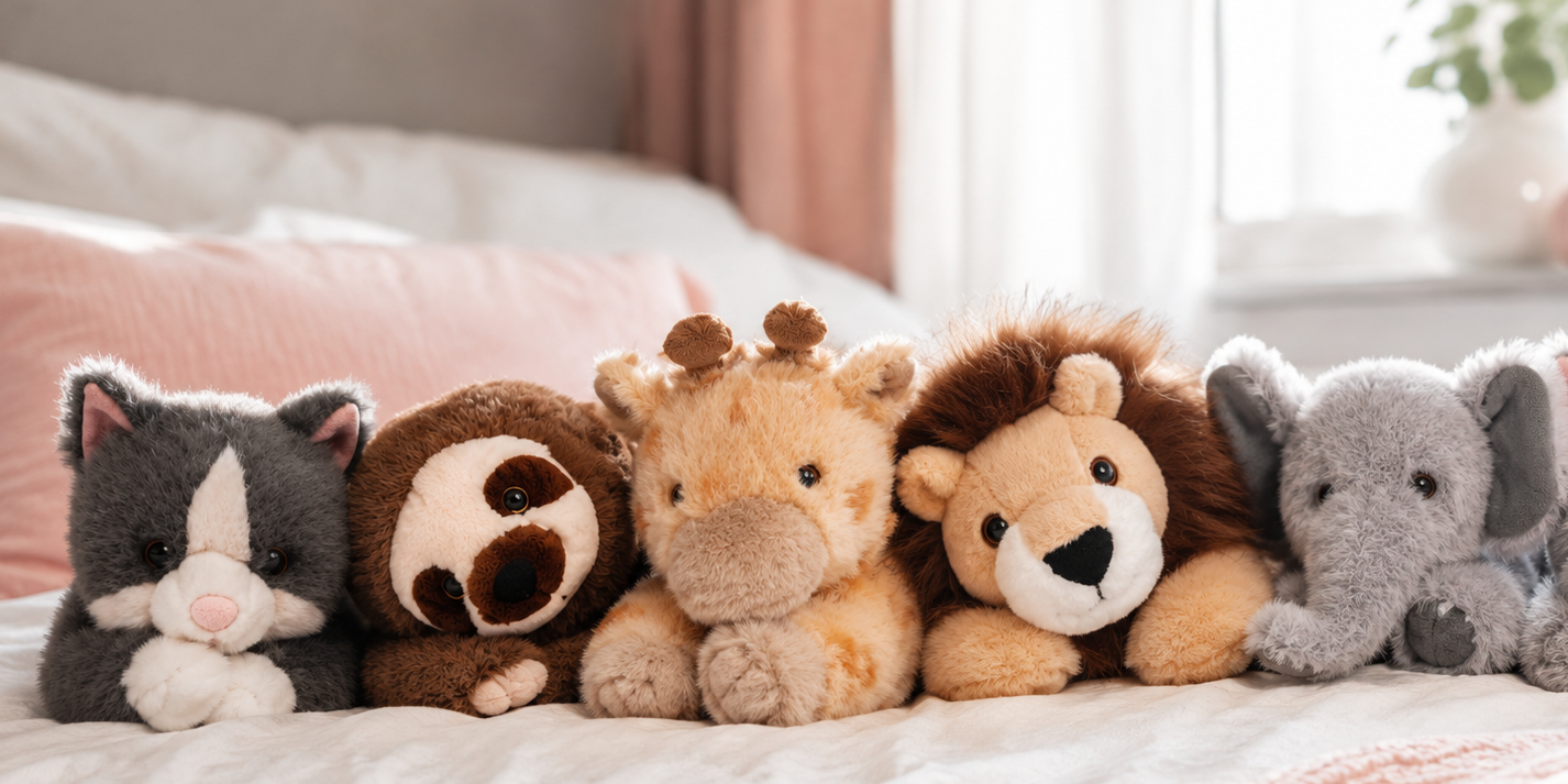 One Love Plush Cat Sloth Giraffe Lion ELephant