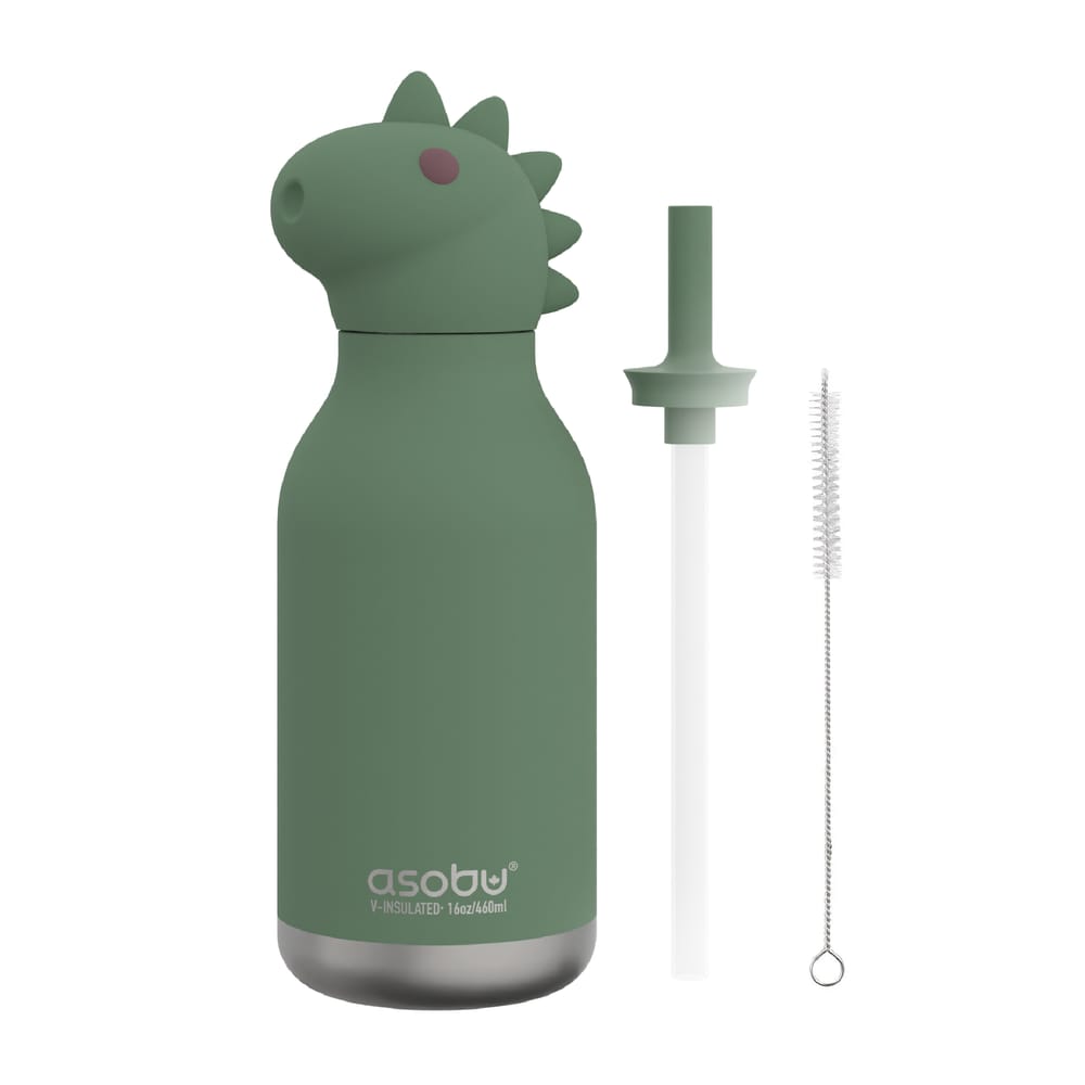 Asobu Dinosaur Bestie water bottle green silicone dino head stainless steel South Africa