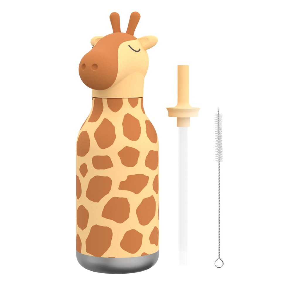 Asobu Giraffe Bestie water bottle yellow silicone giraffe head stainless steel South Africa