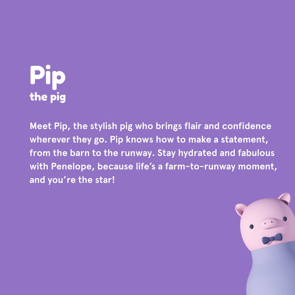 Asobu Pig Piggy Piglet Bestie water bottle grey gray pink silicone pig piggy piglet head stainless steel South Africa